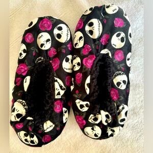 Tim Burton’s Nightmare Before Christmas soft bottom slippers.  Bottom grips.
